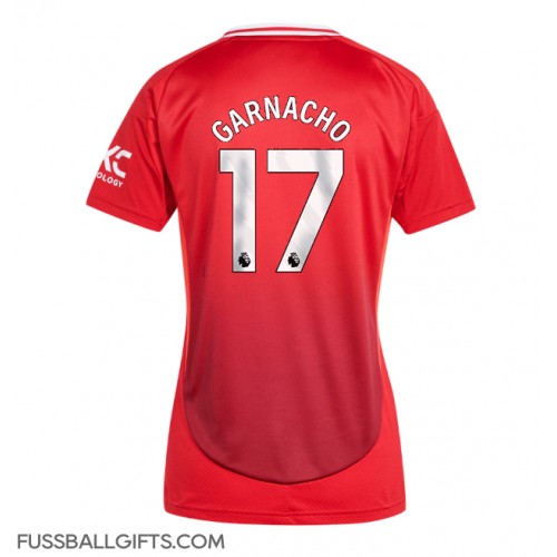 Manchester United Alejandro Garnacho #17 Fußballbekleidung Heimtrikot Damen 2024-25 Kurzarm